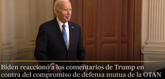 Biden condena las “peligrosas” amenazas de Trump a la OTAN.