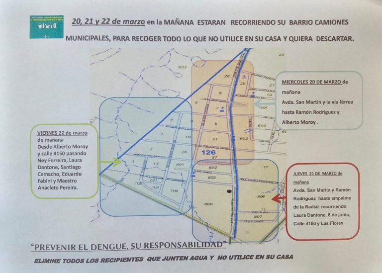 Camiones municipales iniciarán recorridos para recoger elementos en desuso y prevenir el dengue en Tacuarembó