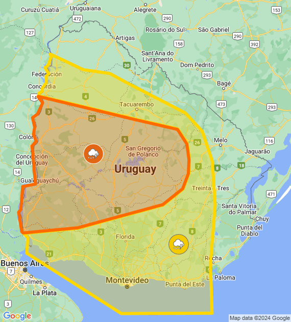Alerta Naranja Persistencia de tormentas y lluvias