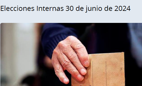 Elecciones Internas 2024 éste 30 de junio.