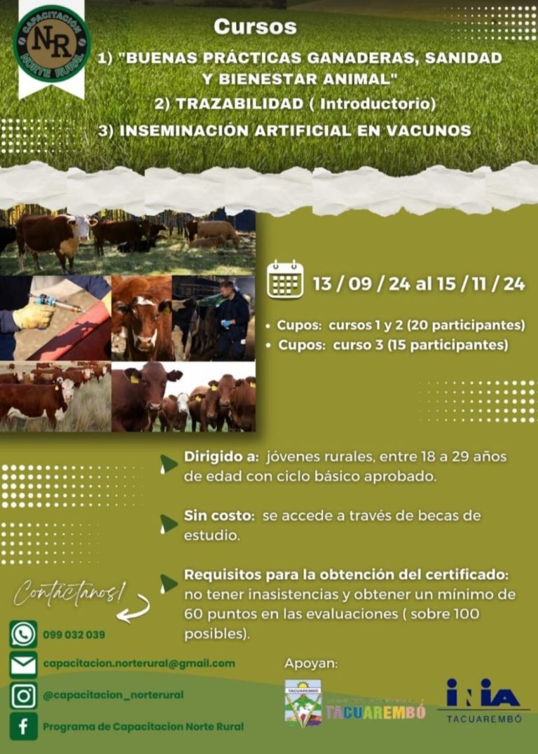 Comienzan los cursos vinculados al sector agropecuario