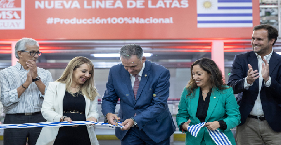 Presidente Orsi inauguró línea de producción de latas que generará puestos de trabajo